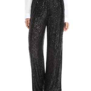 The Limited Black Wide Leg Sequin Pants Size 10